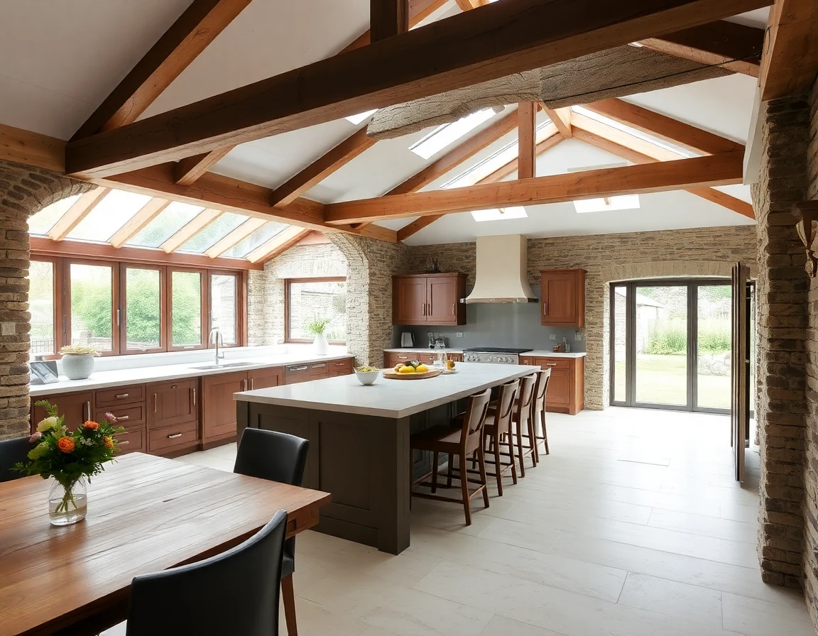 Open plan kitchen extension